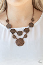 Load image into Gallery viewer, . Metallic Patchwork - Copper Necklace
