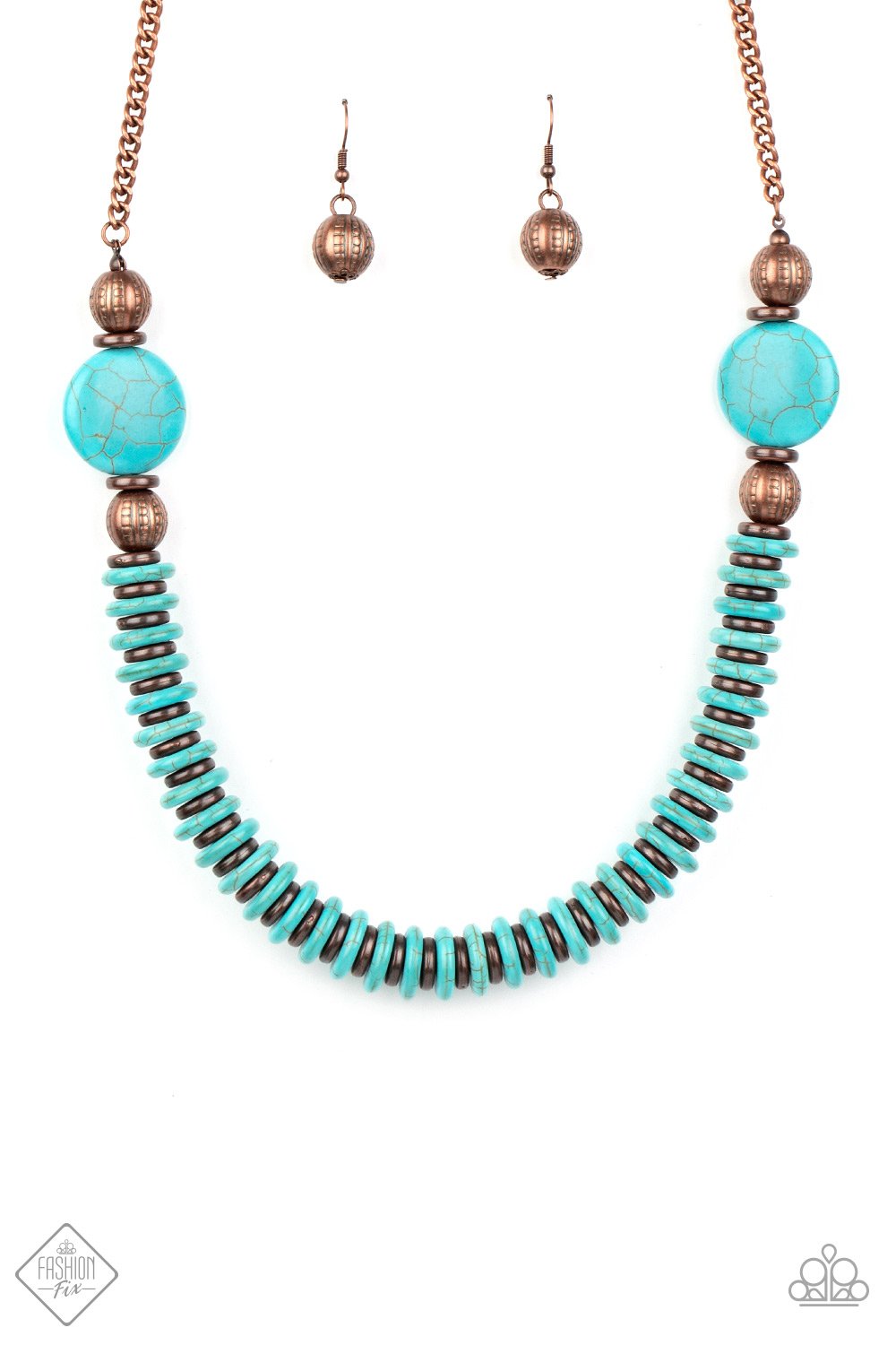. Desert Revival - Copper/Turquoise Necklace