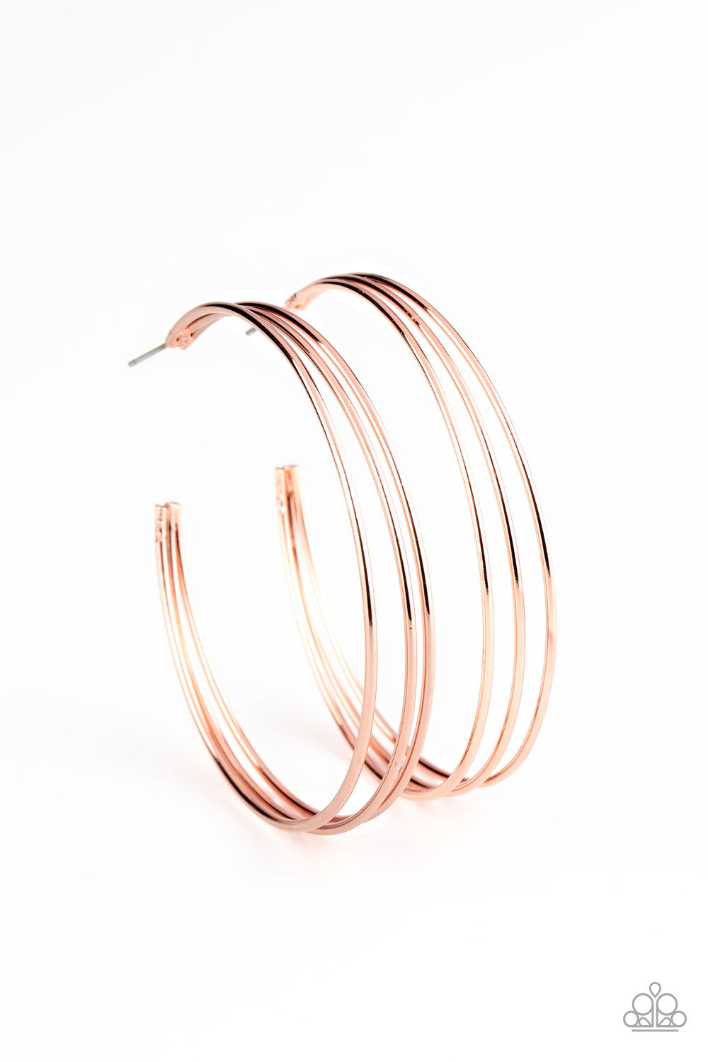 . Rimmed Radiance - Copper Earrings