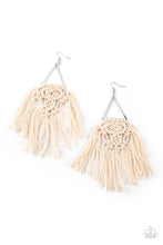 Load image into Gallery viewer, . Modern Day Macrame - White Earrings
