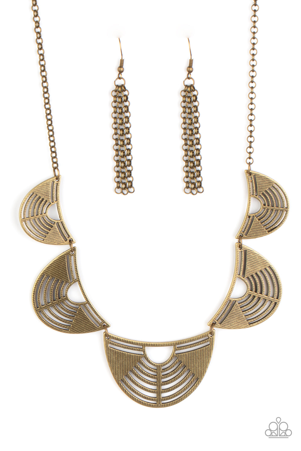 . Record-Breaking Radiance - Brass Necklace