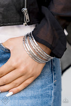 Load image into Gallery viewer, . Rumble in the Concrete Jungle - Silver Bracelet (6-bangle)
