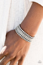 Load image into Gallery viewer, . Rustic Rhythm - Silver Stretchy Bracelet
