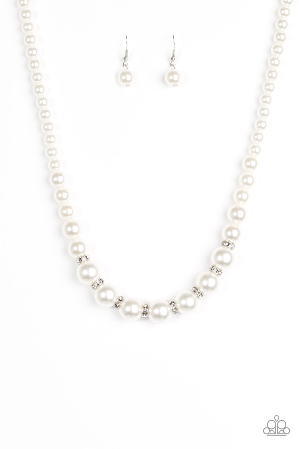 . Showtime Shimmer - White Necklace