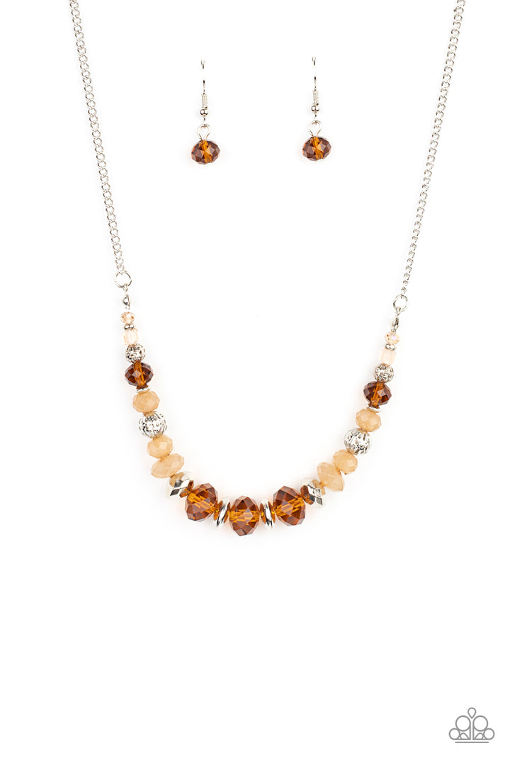 . Turn Up The Tea Lights - Brown Necklace