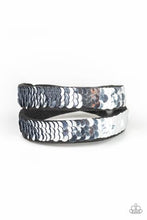 Load image into Gallery viewer, . Under the SEQUINS - Blue-Silver Urban Bracelet (wrap)
