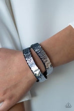 Load image into Gallery viewer, . Under the SEQUINS - Blue-Silver Urban Bracelet (wrap)
