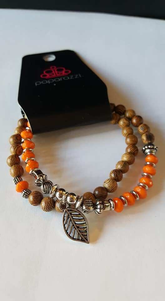 . Wonderfully Woodland - Orange Bracelet