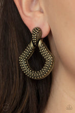 Load image into Gallery viewer, . Better Buckle Up - Brass Clip-On Earrings
