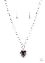 Load image into Gallery viewer, . Check Your Heart Rate - Purple Necklace
