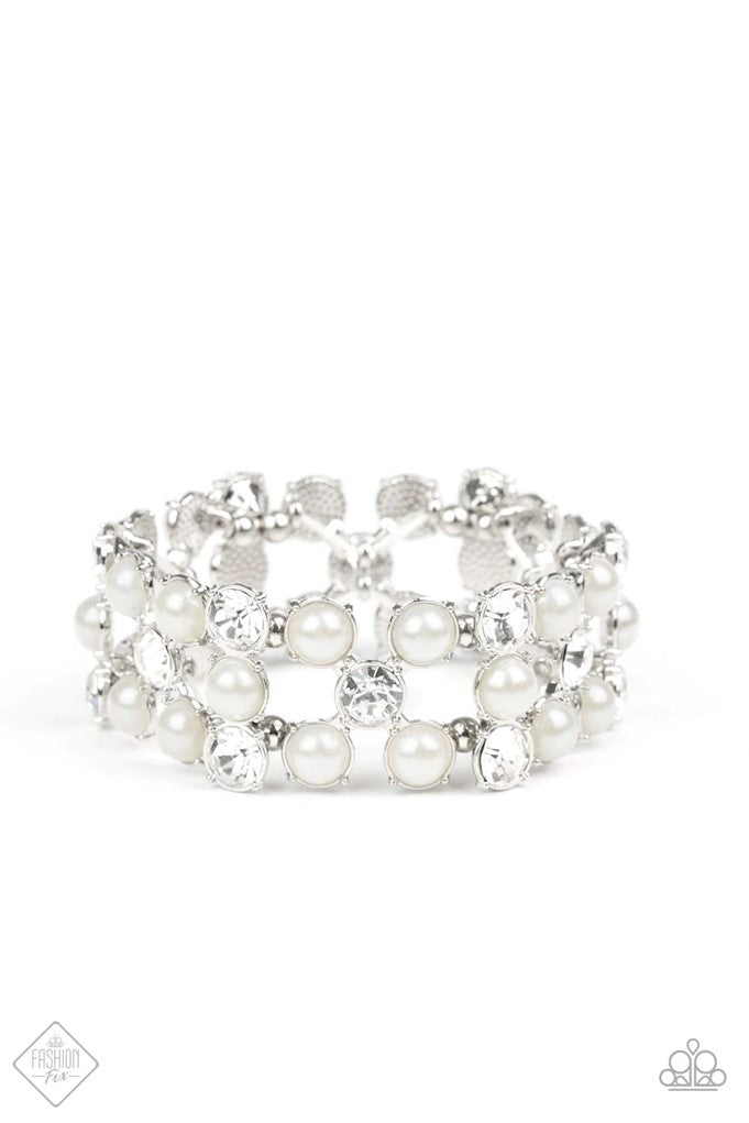 . Diamonds and Debutantes - White Bracelet