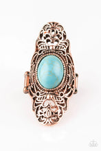 Load image into Gallery viewer, . Ego Trippin&#39; - Copper Blue Stone Ring
