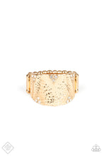 Load image into Gallery viewer, . Industrial Indentation - Gold Ring
