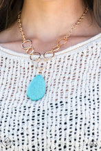 Load image into Gallery viewer, Livin On A PRAIRIE - Gold-Blue Necklace
