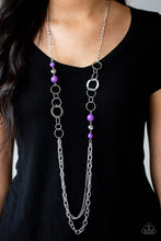 Load image into Gallery viewer, . Modern Motley - Purple Necklace
