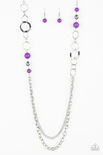Load image into Gallery viewer, . Modern Motley - Purple Necklace
