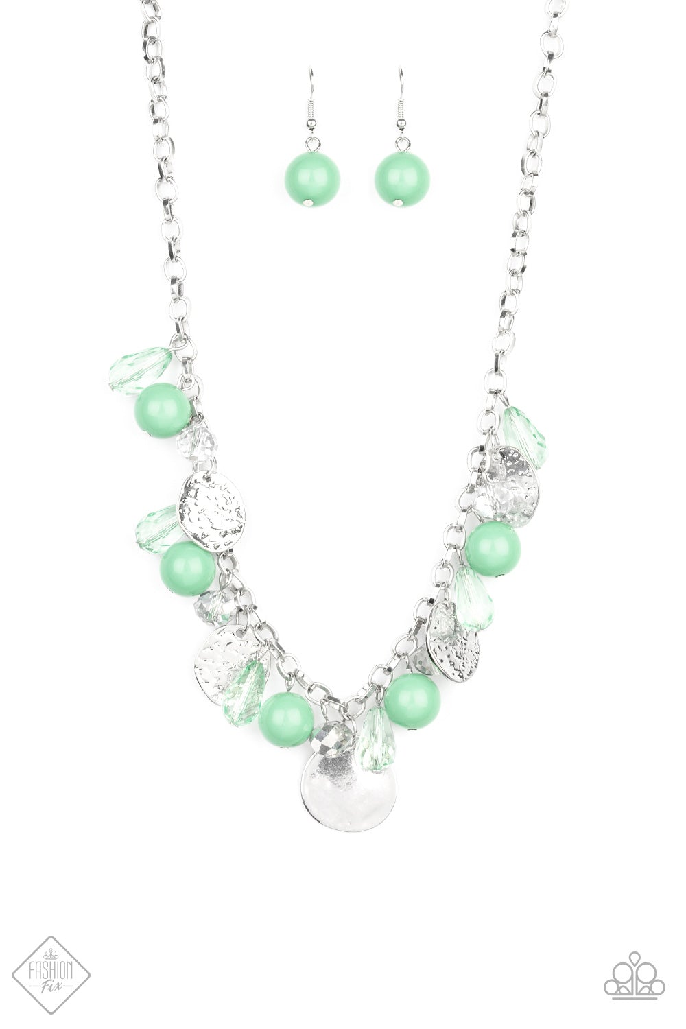 . Prismatic Sheen - Green Necklace