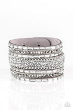 Load image into Gallery viewer, . Rhinestone Rumble - Silver Bracelet (wrap)
