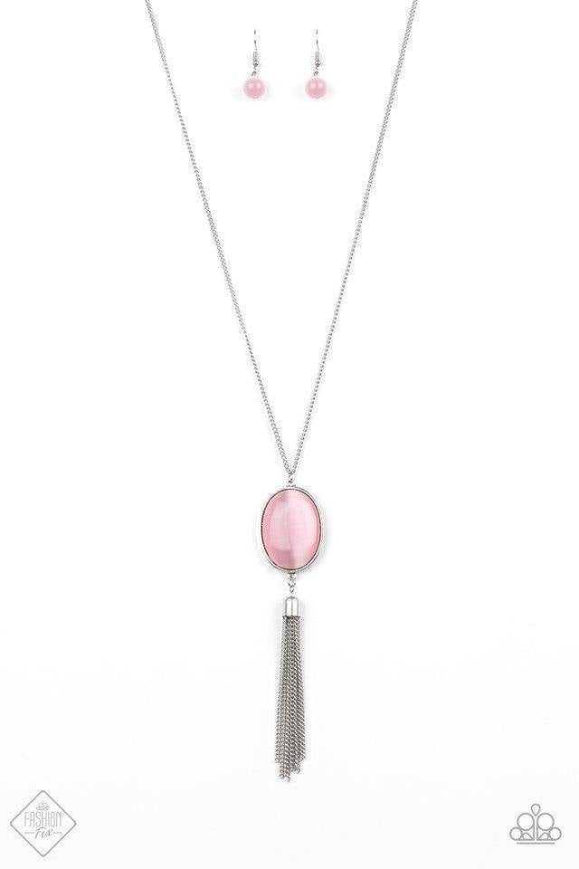 . Tasseled Tranquility - Pink Necklace